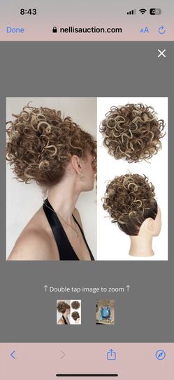 Lommel Messy Bun Hair Piece Short Curly Ponytail Extension Elastic Drawstring Loose Wave Curly Hair Buns Hair Piece Synthetic Hair Extensions Hair Bun