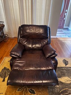 Leather recliner and swivel chair