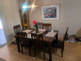 Dining room table and chairs