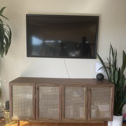 OBF- Modern Cane Credenza / Media Console 