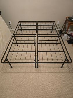 Queen Metal Bed Frame, foldable