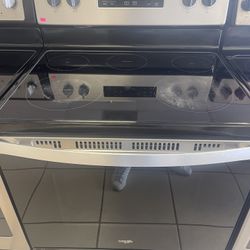 WHIRLPOOL GLASS TOP STOVE STAINLESS STEEL 