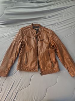 Mauritius Brown Leather Jacket Size Small