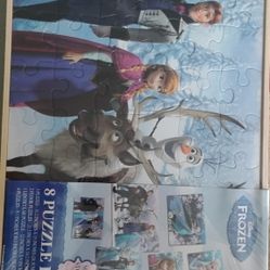 Frozen Puzzles With Storage Box 