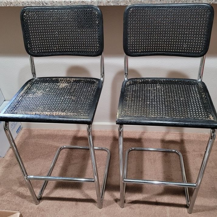 Vintage Mid Century Barstool Set 30"