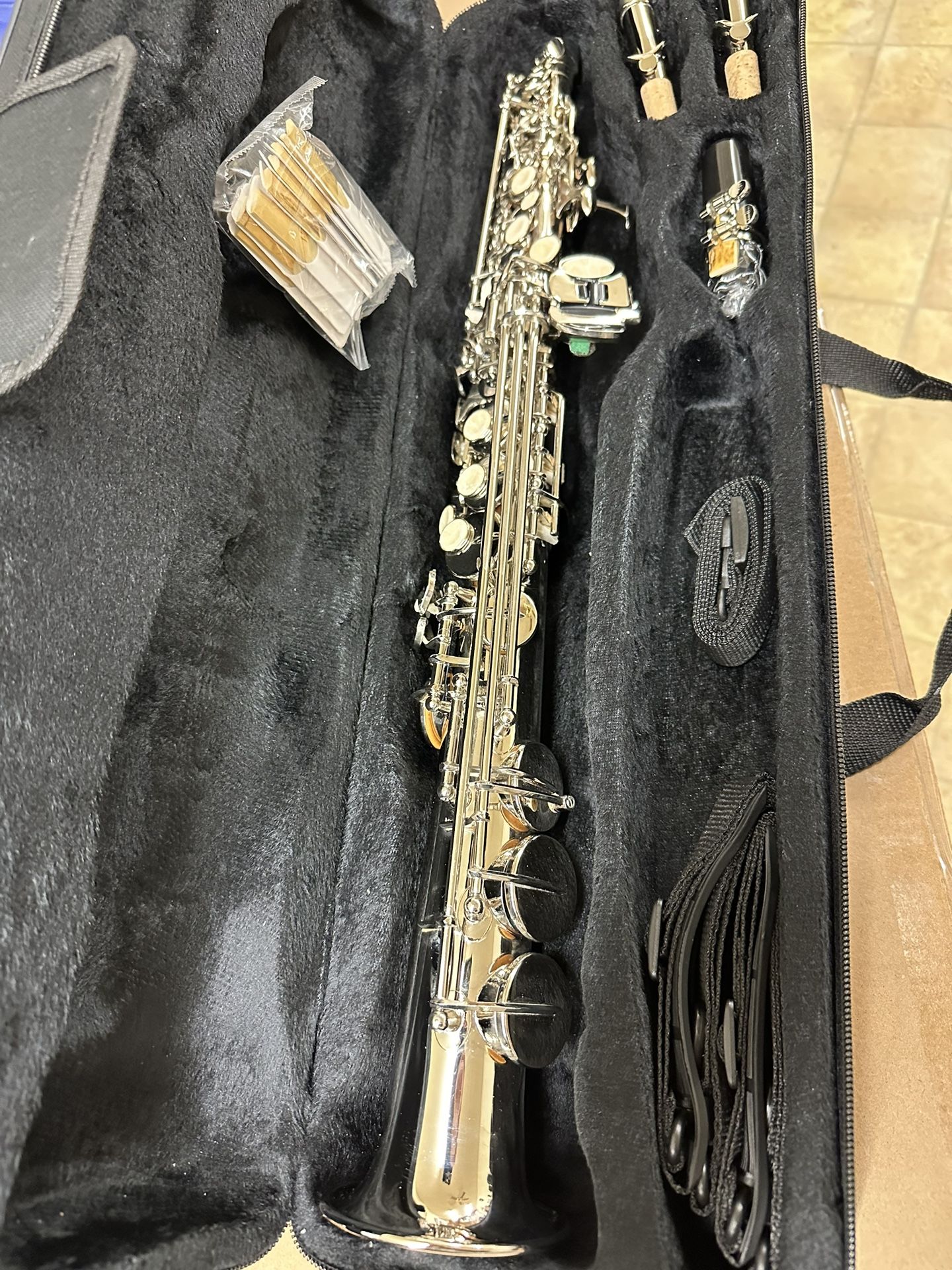 Nice Silver Soprano Saxophone with New Box of Reeds $400 Firm