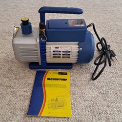 Vaccuum Pump VivoHome Model #VP125 | 1/4 HP 3.5 CFM **Used Once** Pickup in Apopka | No Delivery |