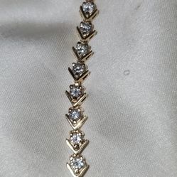 Beautiful 14K Diamond Tennis Bracelet 7.25"