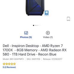 Dell Ryzen 7 gaming PC 