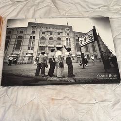 Yankee Stadium Portrait Black And White About 20 Inches Tall And About 32 Inches Long