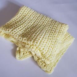 Yellow Baby Knitted Blanket