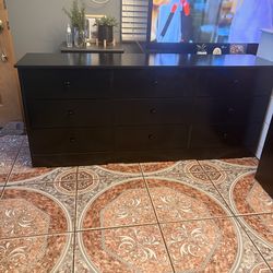 Black 9 drawer dresser