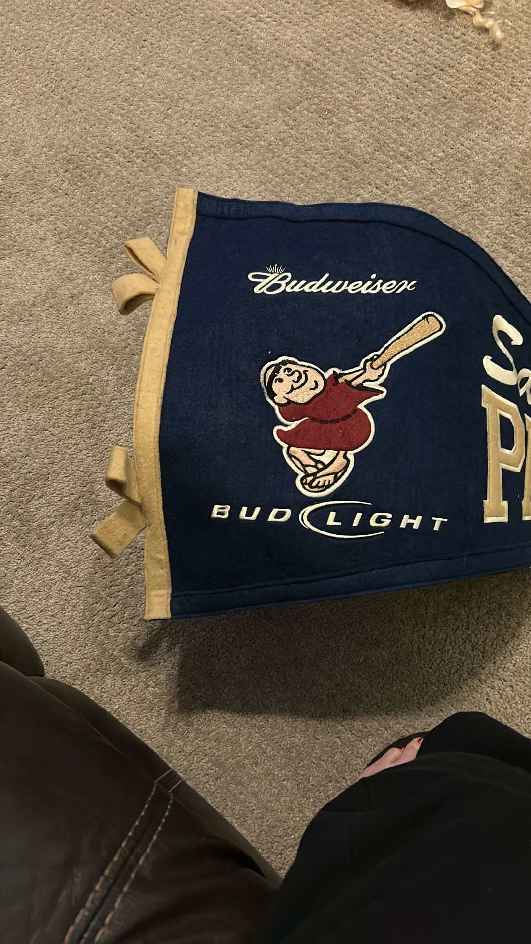 Vintage Budweiser San Diego Padres Pennant 