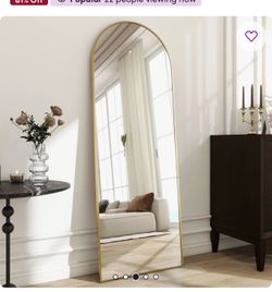Standing mirror with stand