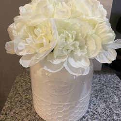 Beautiful  Ceramic  Vase With Faux Flowers
