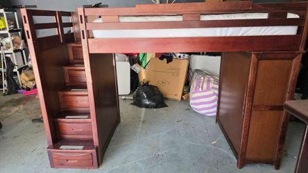 Twin bed frame with drawers