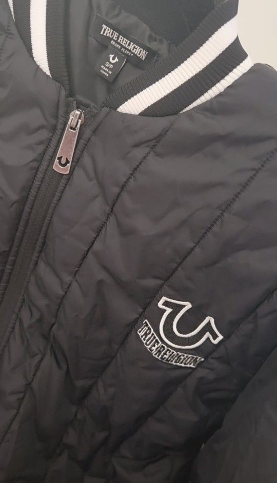 True Religion Black Bomber Jacket S