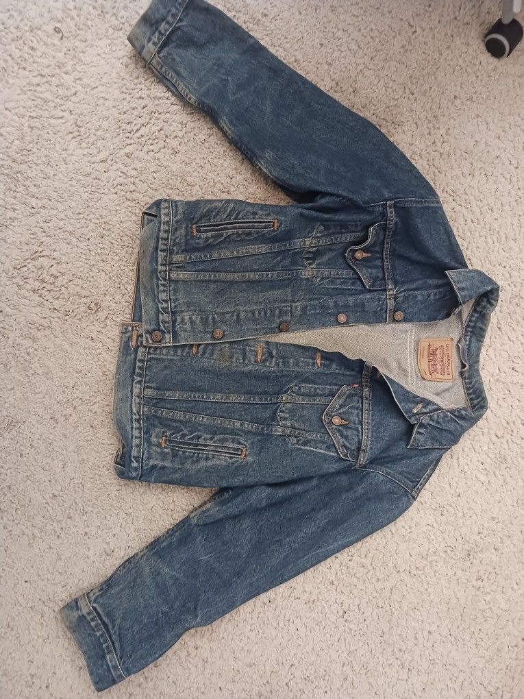 Levi's Blue Jean Denim Jacket Size Large