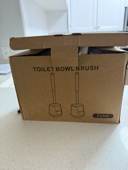 Brand new in the box Toilet Bowl Brush Set - Black - 2 Pack