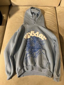 Sp5der Web Hoodie Light Blue