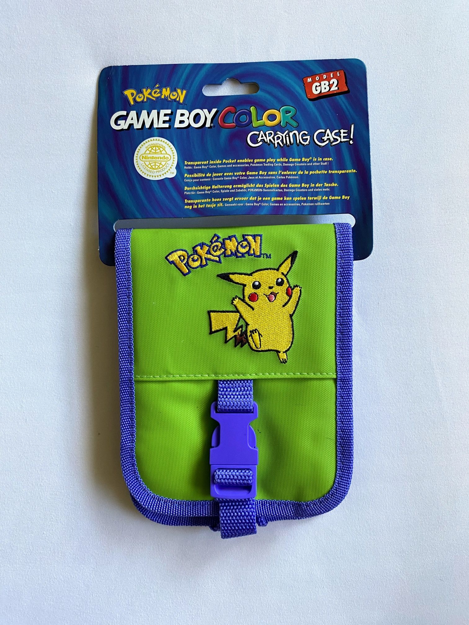 Vintage Pokemon Nintendo Game Boy Color Pikachu Carrying Case BRAND NEW (Green)