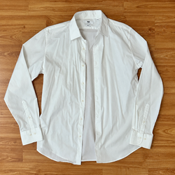 UNIQLO White Slim Fit Long-Sleeve Button-Up Shirt - M