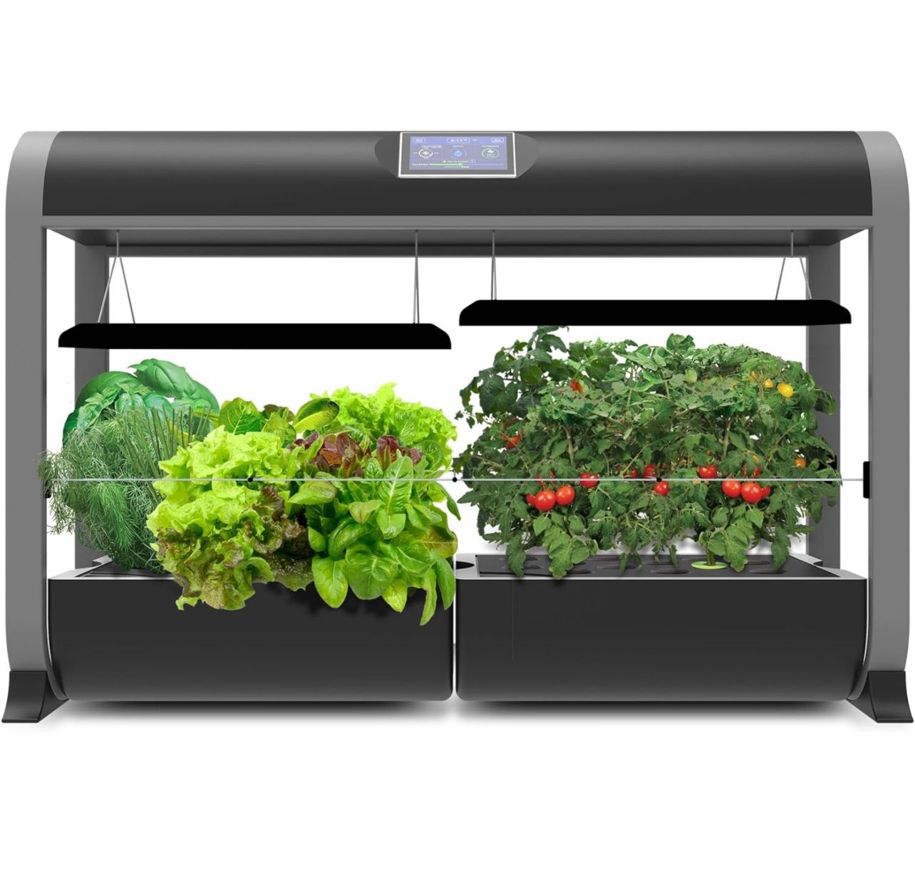 AeroGarden Farm 24Basic with Salad Bar Seed Pod Kit - Indoor Garden with LED Grow Light, Black