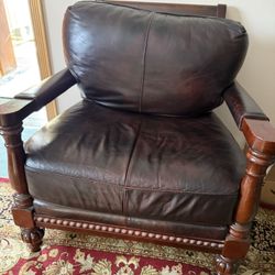 Leather Sofa Chair With Armrest