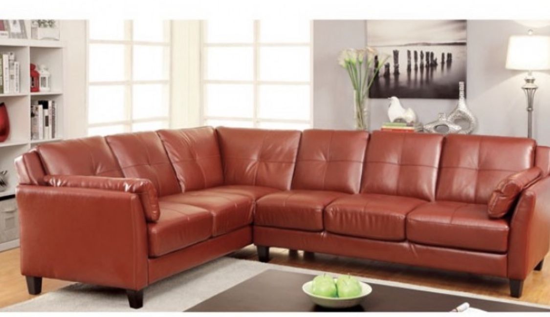 New Red Sectional Couch ! Free Delivery 🚚 ! Financing Available !