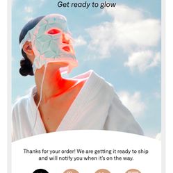 Omnilux Contour FACE Mask – White & Teal Includes: Face Mask, Controller, and Storage Bag 