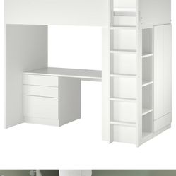 Twin Loft With Desk And Closet 