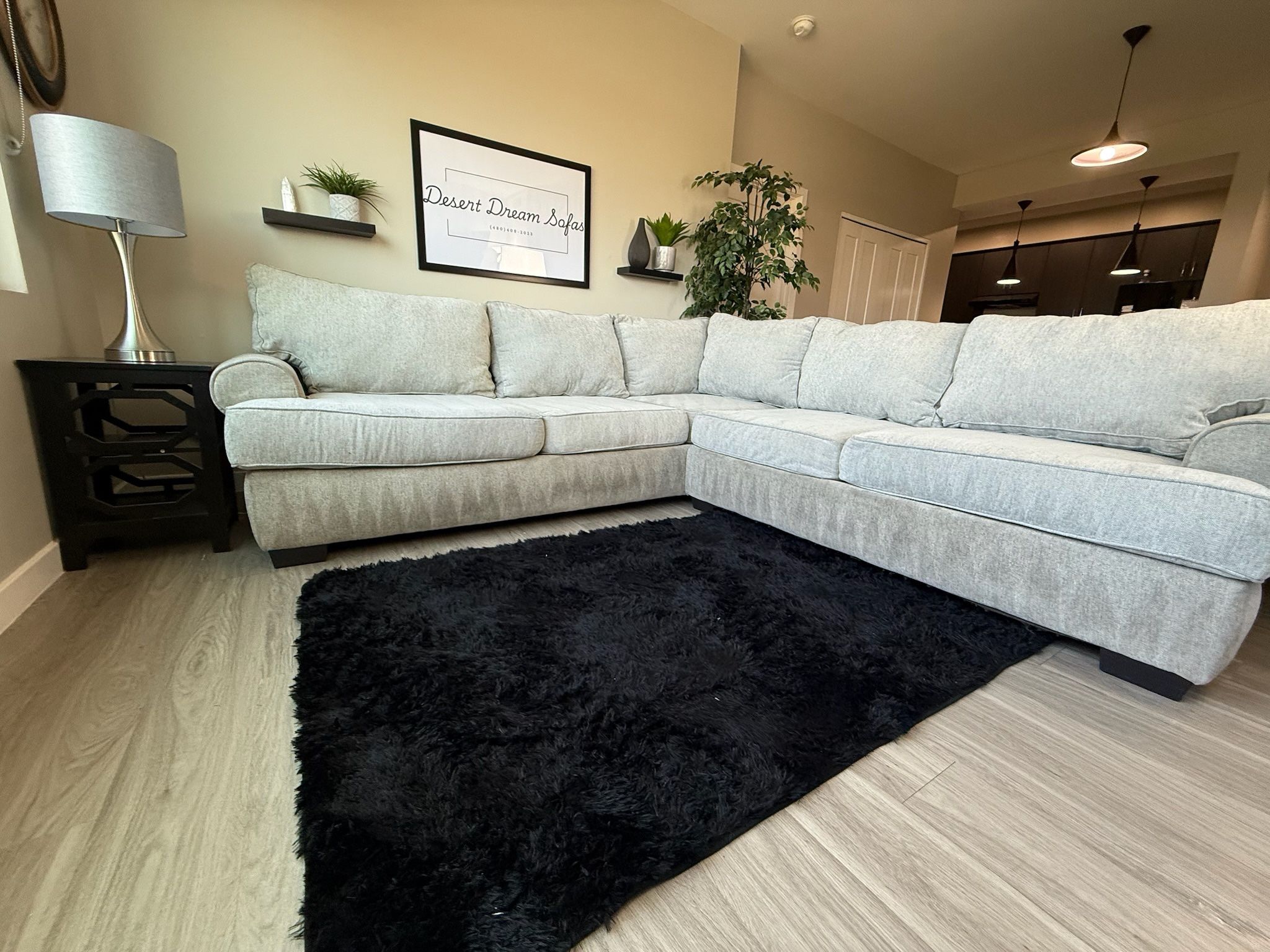Ashley Furniture Two Piece Microfiber Sectional