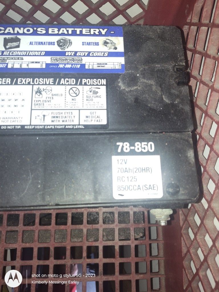New Vehicle battery 78-850
12V
70Ah(20HR) RC 125 850CCA (SAE)
