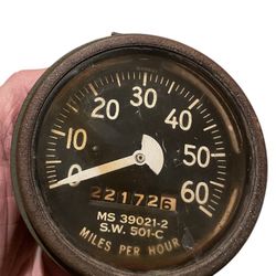 Jeep Willys M38 M38A1 Military Speedometer (contact info removed) SW503-A G758 G740 G741 OEM 