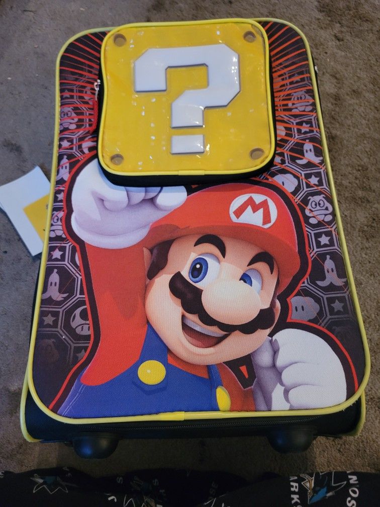 Mario Carry On Bag 17 Inches Tall By 11 1/2 Inches Wide