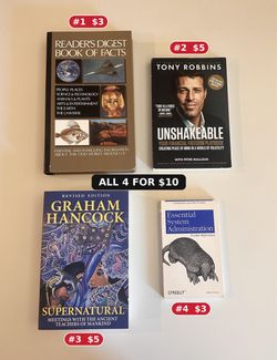 Nonfiction Books – $3–5 each or all 4 for $10