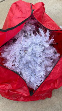 Free white Christmas tree with lights