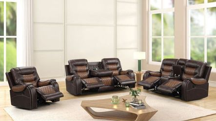 ONLY $1349 3 Piece Recliner Sofa Loveseat and Chair Set CLEARANCE NEW IN BOX