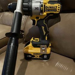 DeWalt XR Power Detect Hammer & Drill 8AH Batterie