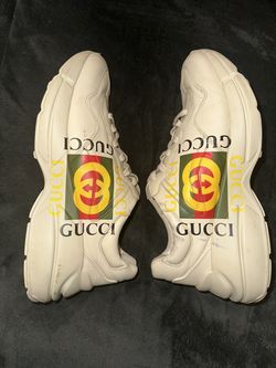 Gucci Rhyton Leather Sneaker Vintage Logo 500878 low top athletic sneakers 8