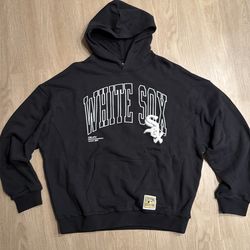 Size large - Mitchell and ness mlb baseball Chicago white Sox oversized hoodie chenille patch - supreme new era 47 brand Nike sportswear