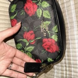 Original Black Rose Coach Crossbody 