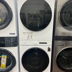 New Samsung Bespoke Electric Washer Dryer Set - 4.6 cu ft Tower