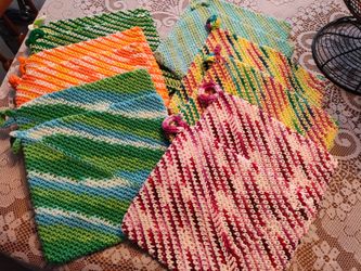 Large double thick cotton potholder/ hotpad sets. Price EACH