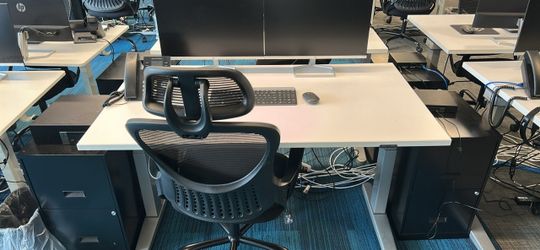 White Office Desk with chairs