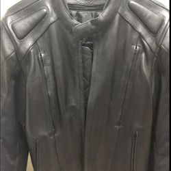 Men’s Wilson Leather Padded Motorcycle Jacket Size SMALL