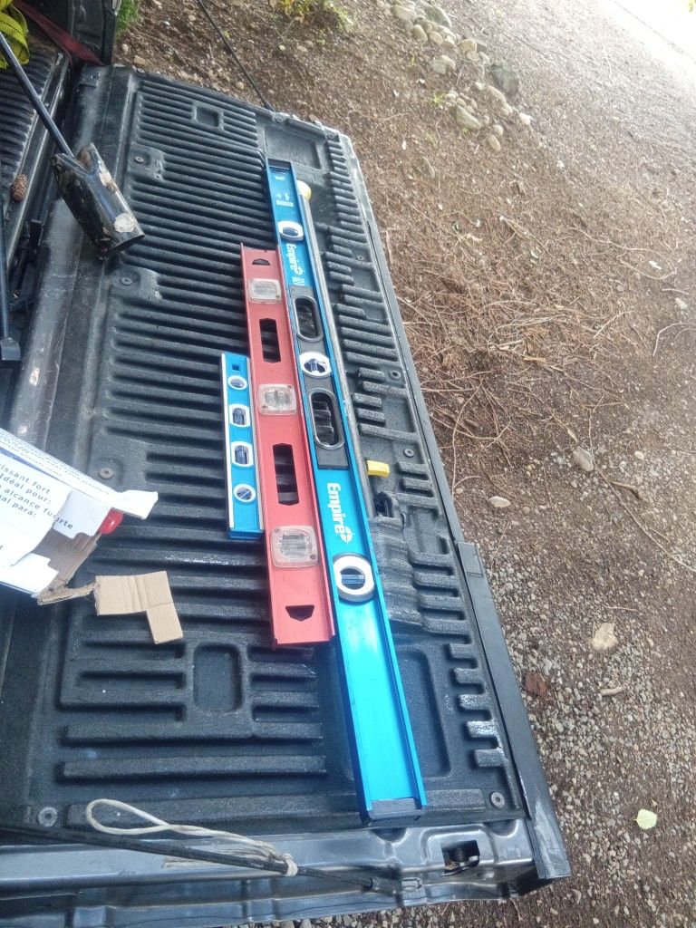 4 Foot Empire Level,2 Foot Level,And Torpedo Level