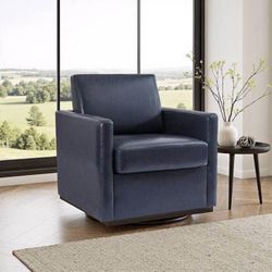 Leather Swivel Accent Chair