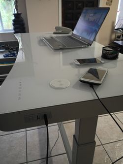Standing Glass Adjustable Desk 