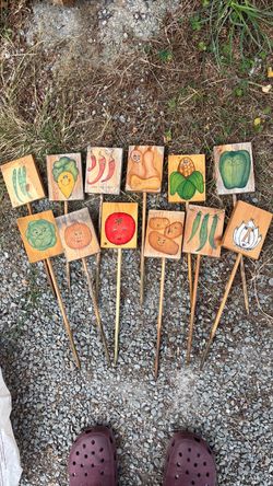 Cutie wooden garden labels